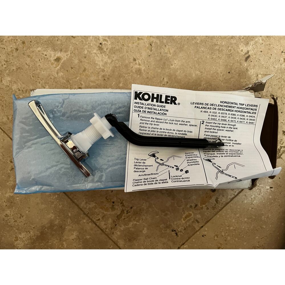 GENUINE Kohler Wellworth Highline Trip Lever K-9379-BV Chrome